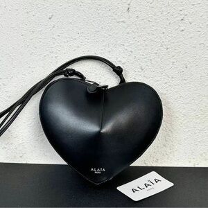 Alaia Black Heart-Shaped Crossbody Bag